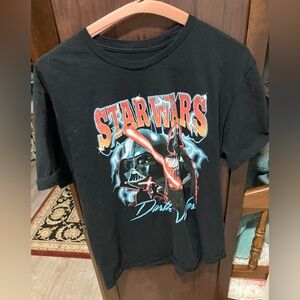 Star Wars Darth Vader Light Saber Men’s Black Tee SS Size Medium